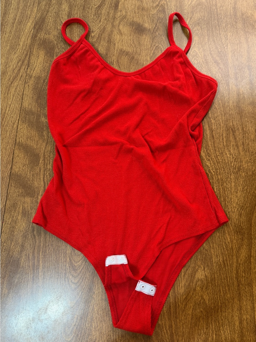 Red One-Piece Snap-Closure Bodysuit